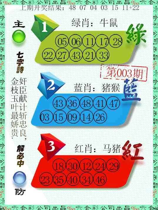 003期三波十码[图]