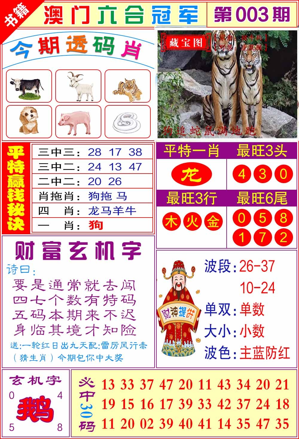 003期澳门六合冠军[图]