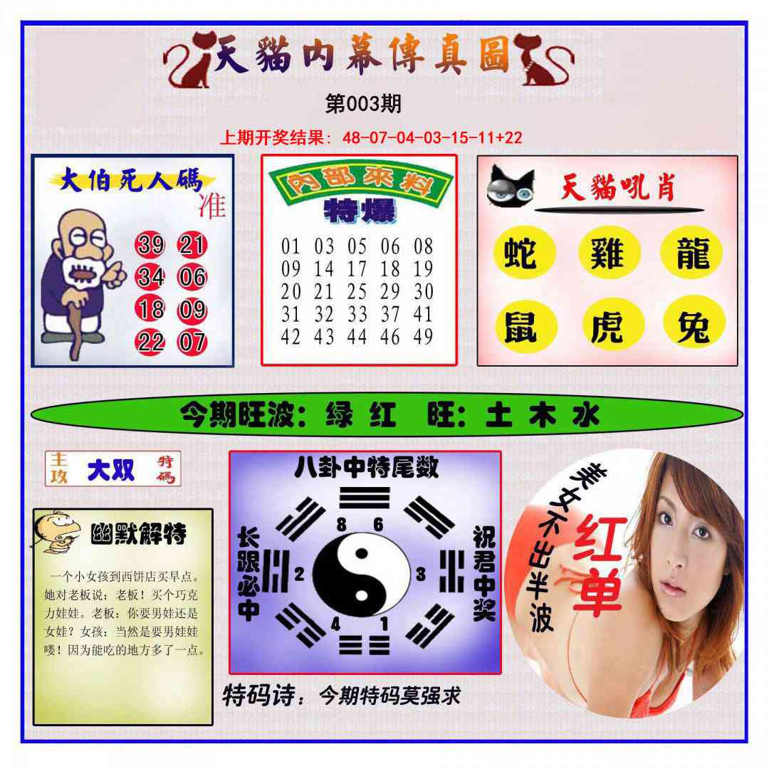 003期内幕传真图[图]