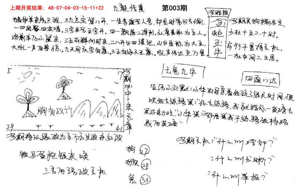 003期手写九龙内幕[图]