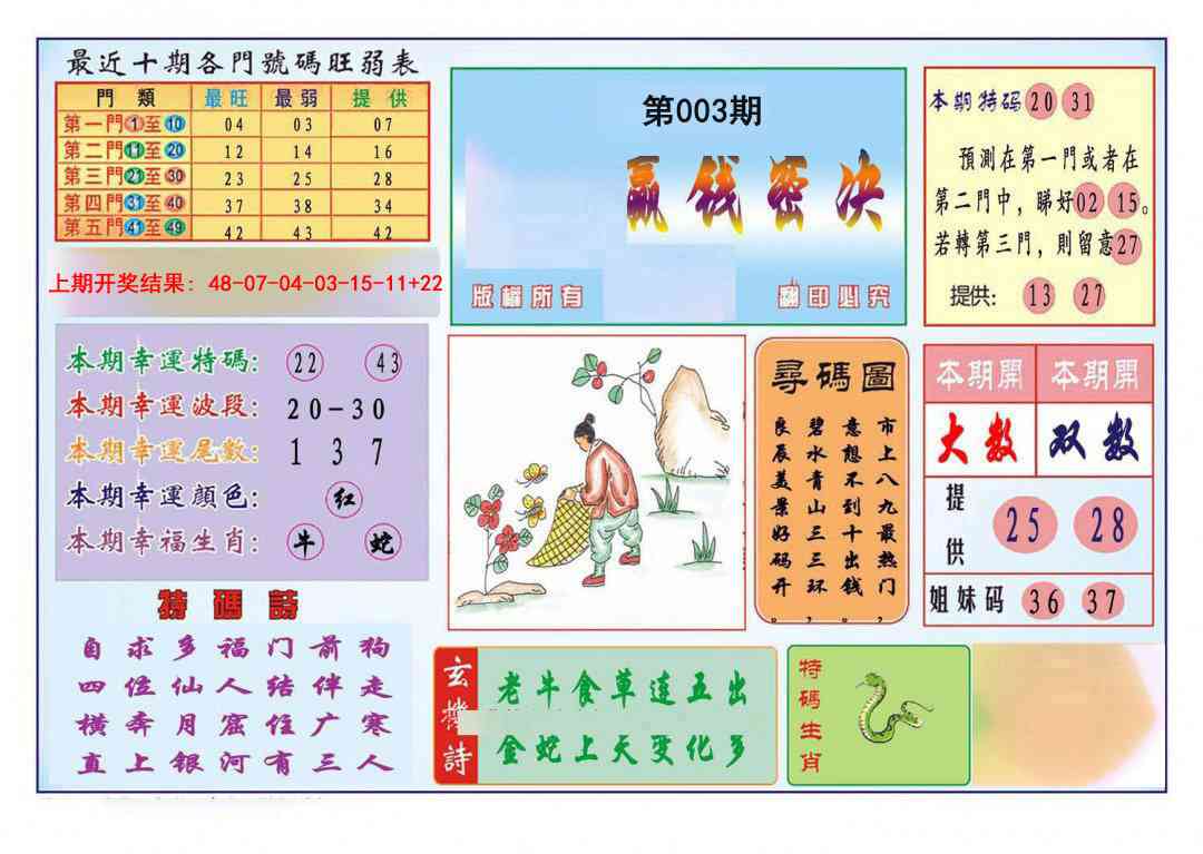 003期九龍赢钱密决(推荐)[图]