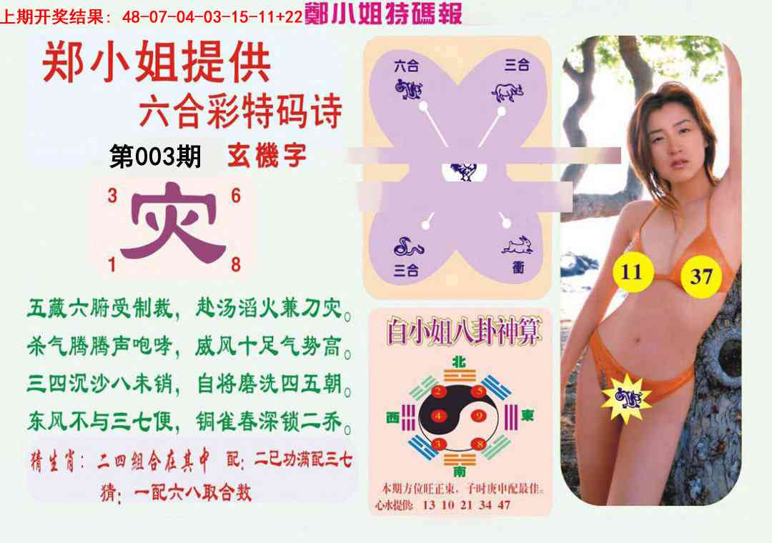 003期郑小姐特码报B[图]