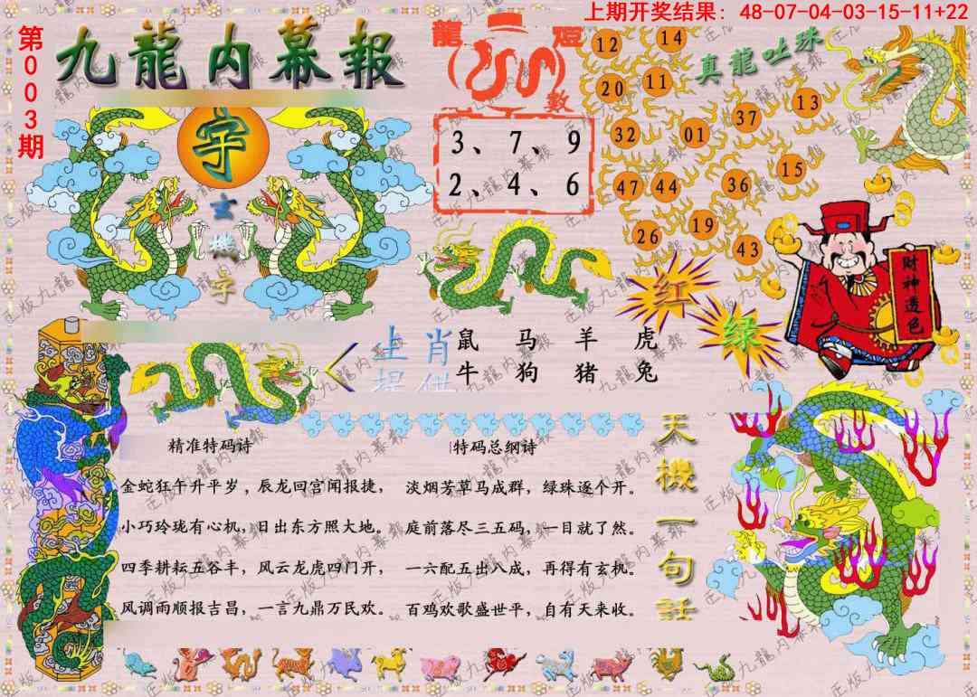 003期正版九龙内幕报[图]