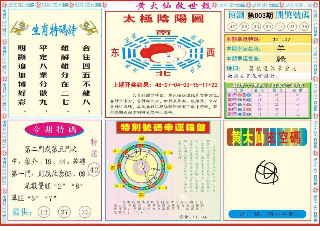 003期新黄大仙救世B[图]