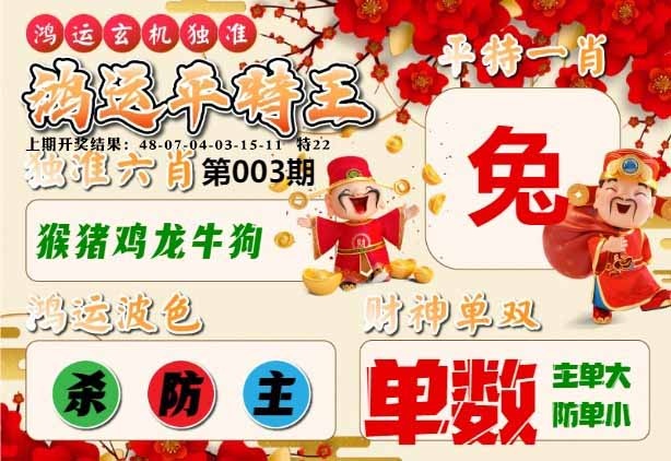 003期鸿运平特王[图]