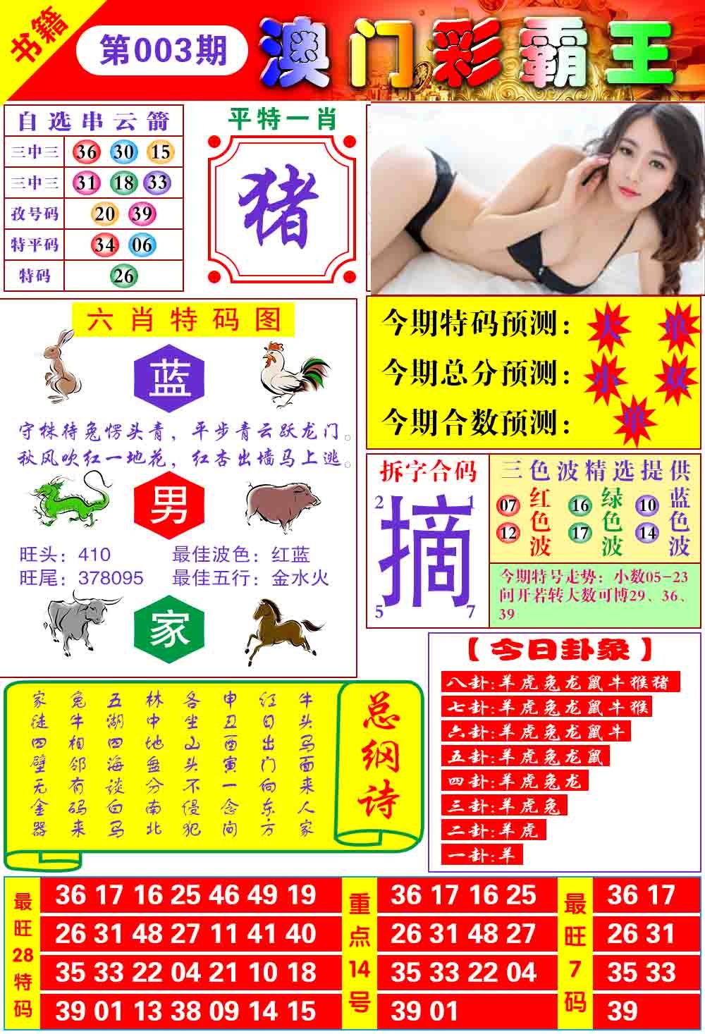 003期澳门彩霸王[图]